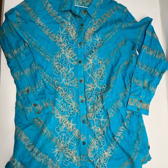 Soft surroundings womens tunic button down size xl - Picture 5 of 8